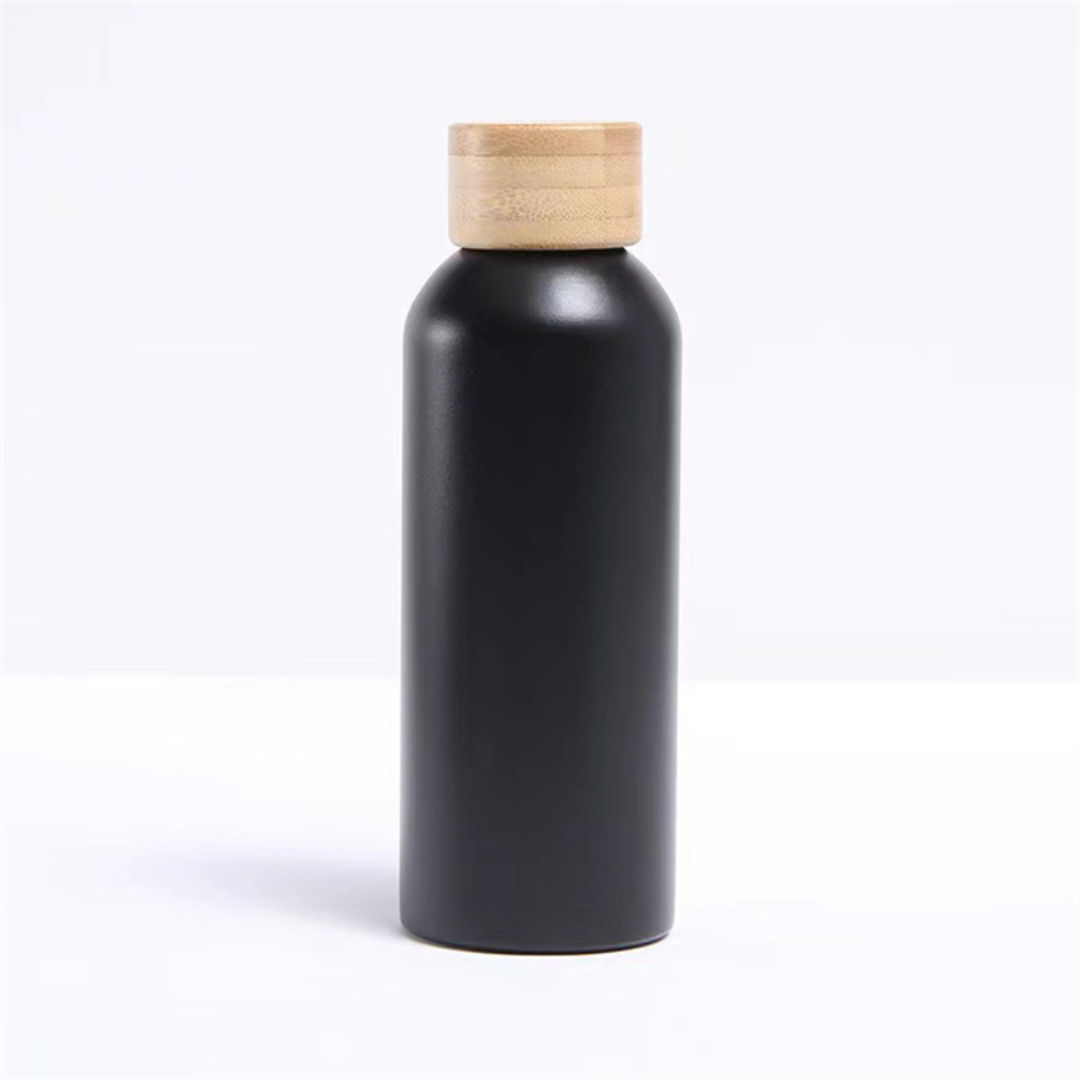 Botella Acero Inoxidable Tapa Bambú