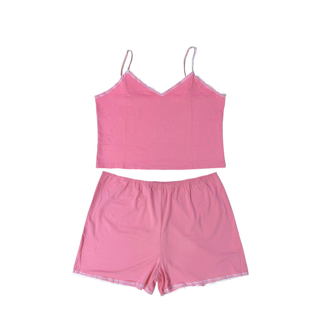 Conjunto Pijama Dama Rosa