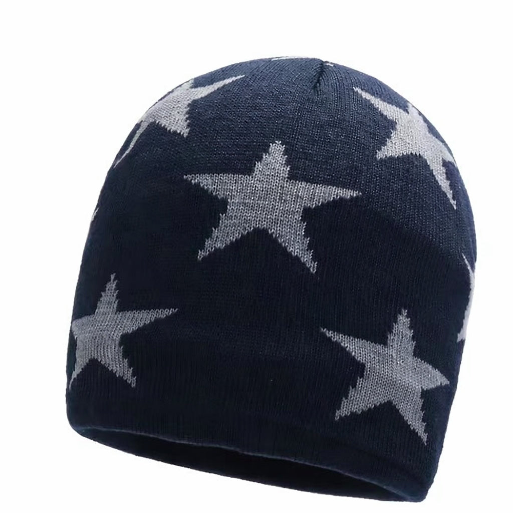 Gorro De Punto Con Patrón De Estrellas