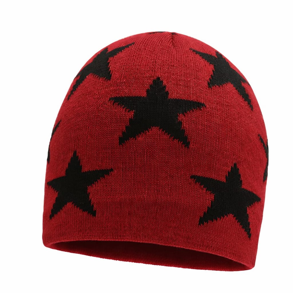 Gorro De Punto Con Patrón De Estrellas