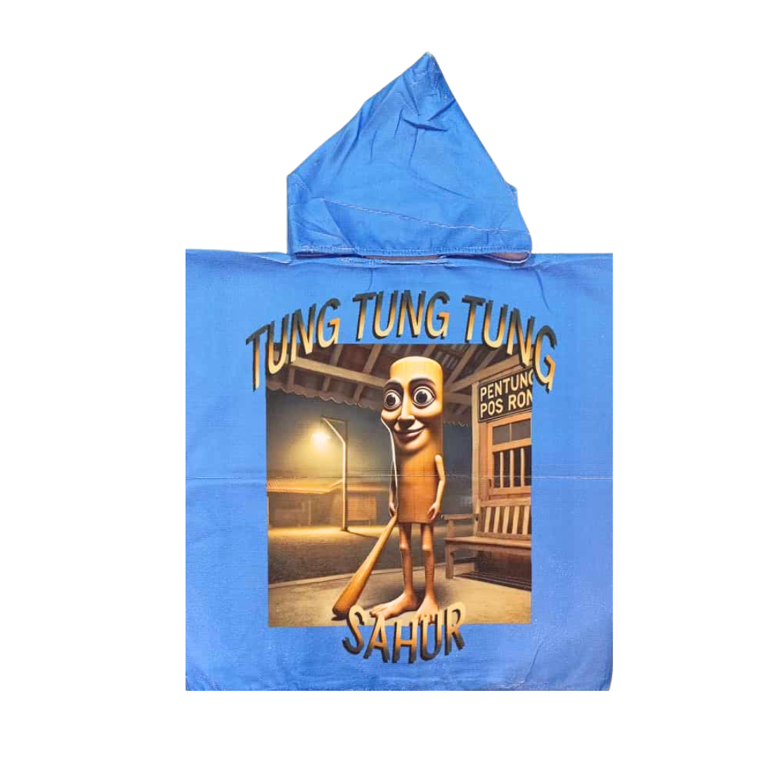 Poncho Toalla De Microfibra Tung Tung