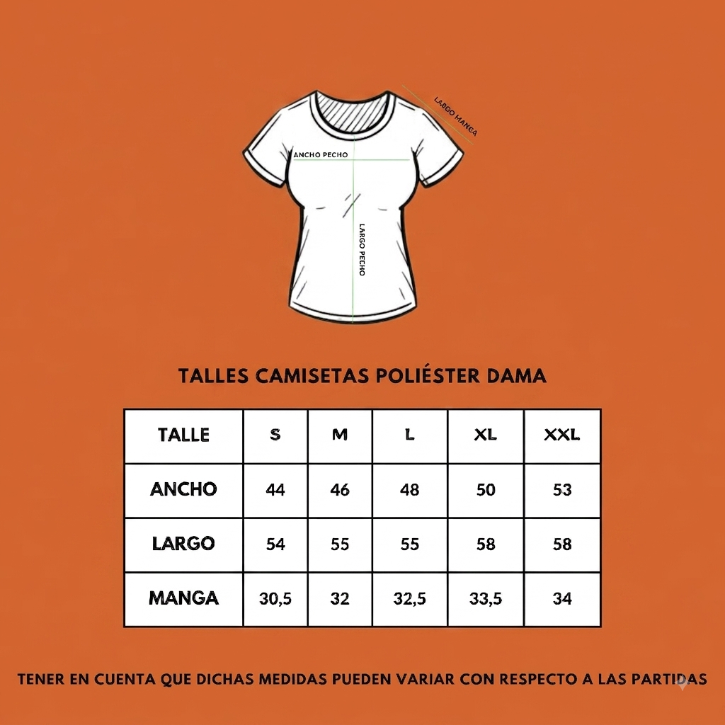 Camiseta Poliéster Dama rosa