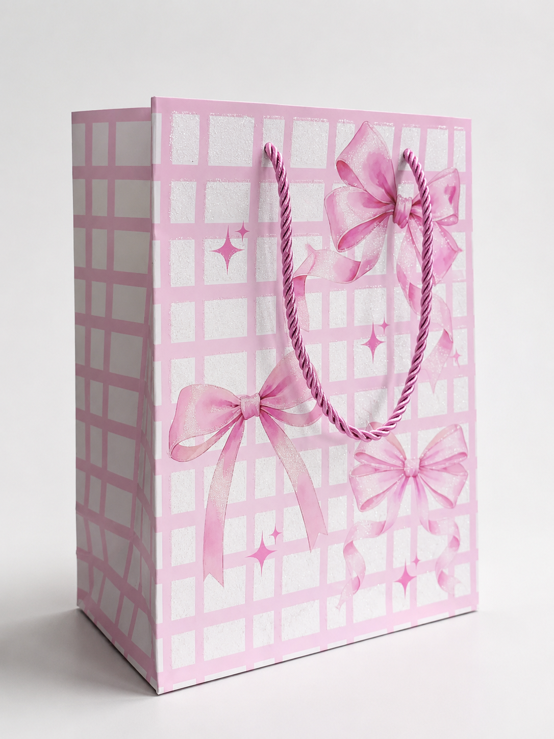 Pack 12 Bolsas Grandes de Regalo-Lazo Pink