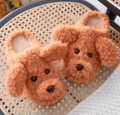Pantuflas de Peluche Caniche Color Marrón (Tostado)