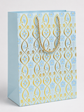 Pack 12 Bolsas Grandes de Regalo – Diseño Floral Dorado