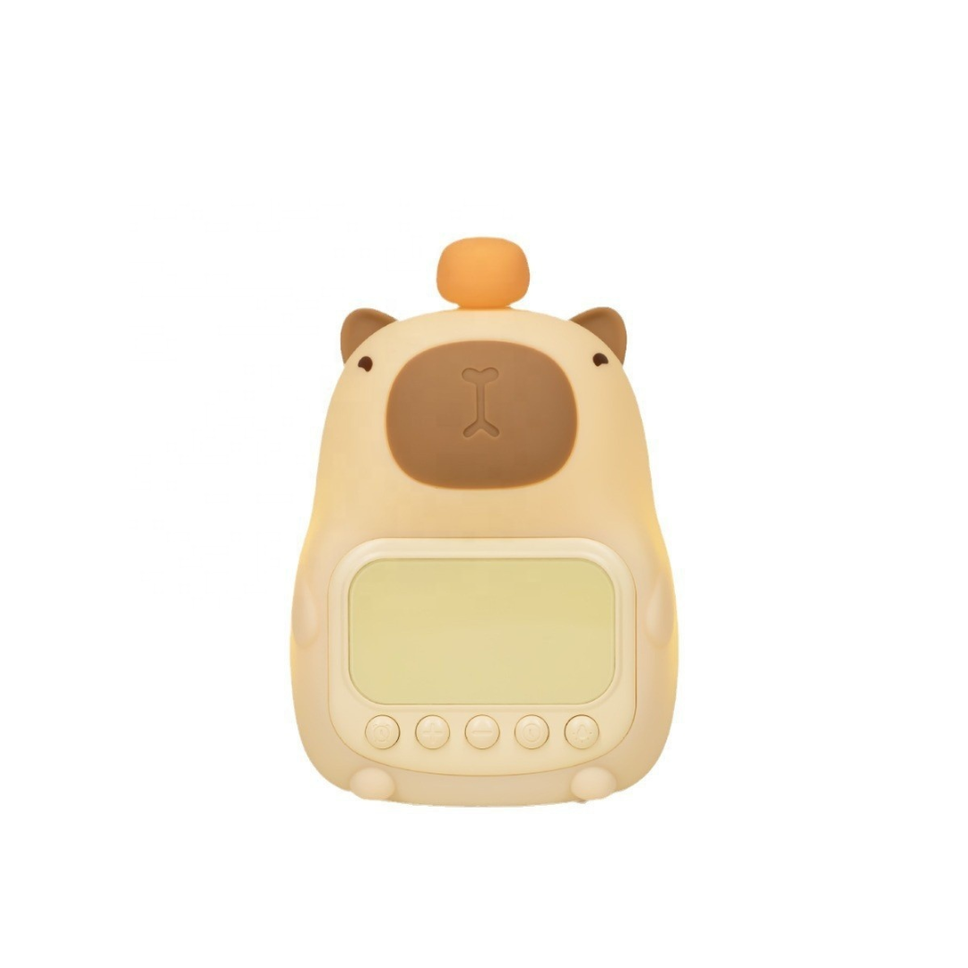 Lámpara Veladora Reloj Alarma Capibara