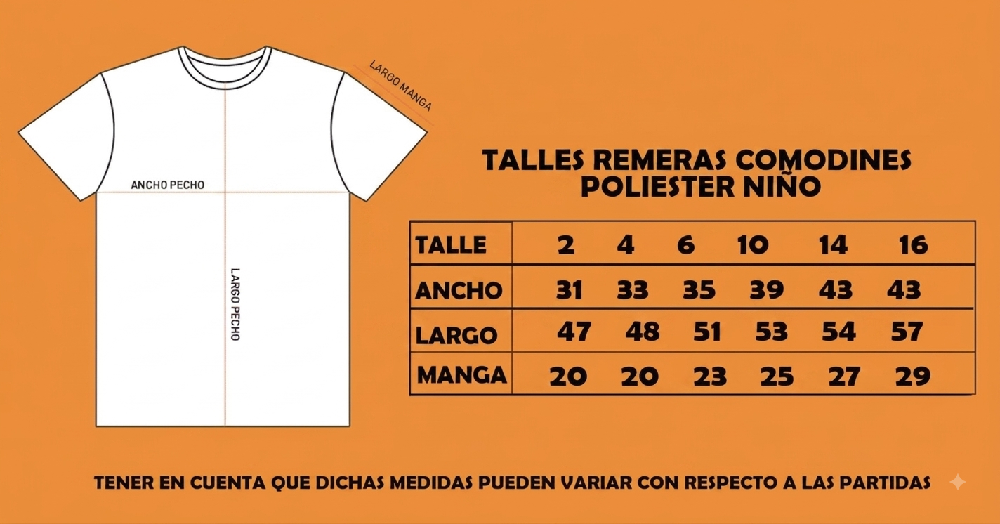 Camiseta poliéster niño rojo