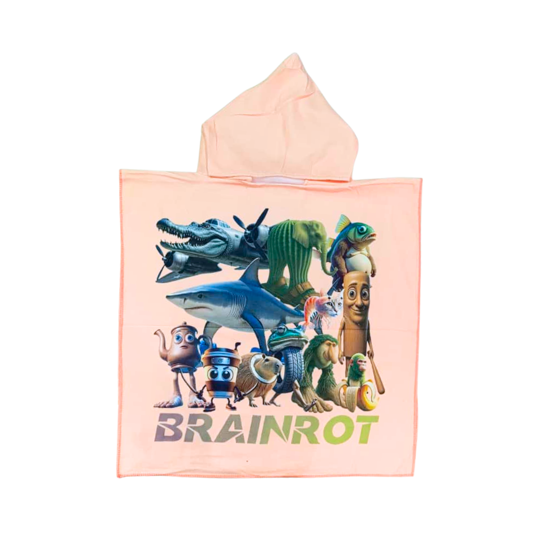 Poncho Toalla De Microfibra BrainRot