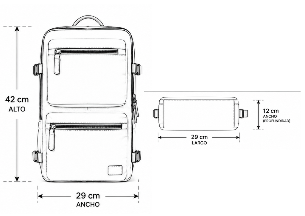 Mochilas Deportivas de Viaje Bicolor
